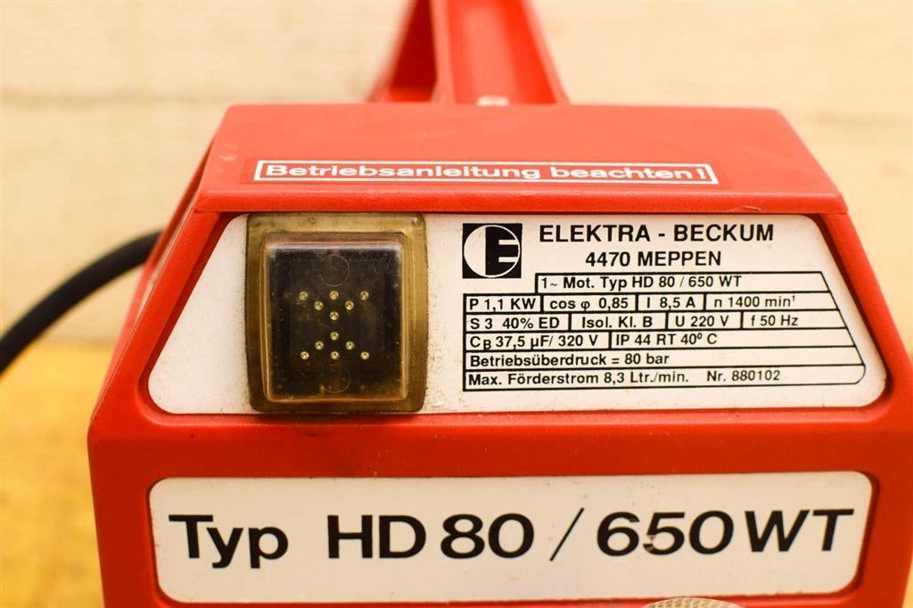 Elektra Beckum hogedrukreiniger 50488, Tuin en Terras, Ophalen of Verzenden, Gebruikt, Benzine