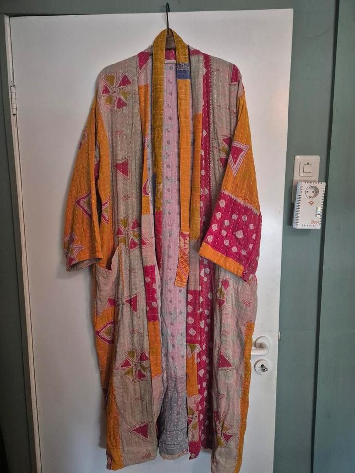 Kantha kimono, Kleding | Dames, Jassen | Zomer, Zo goed als nieuw, Maat 46/48 (XL) of groter, Overige kleuren, Verzenden