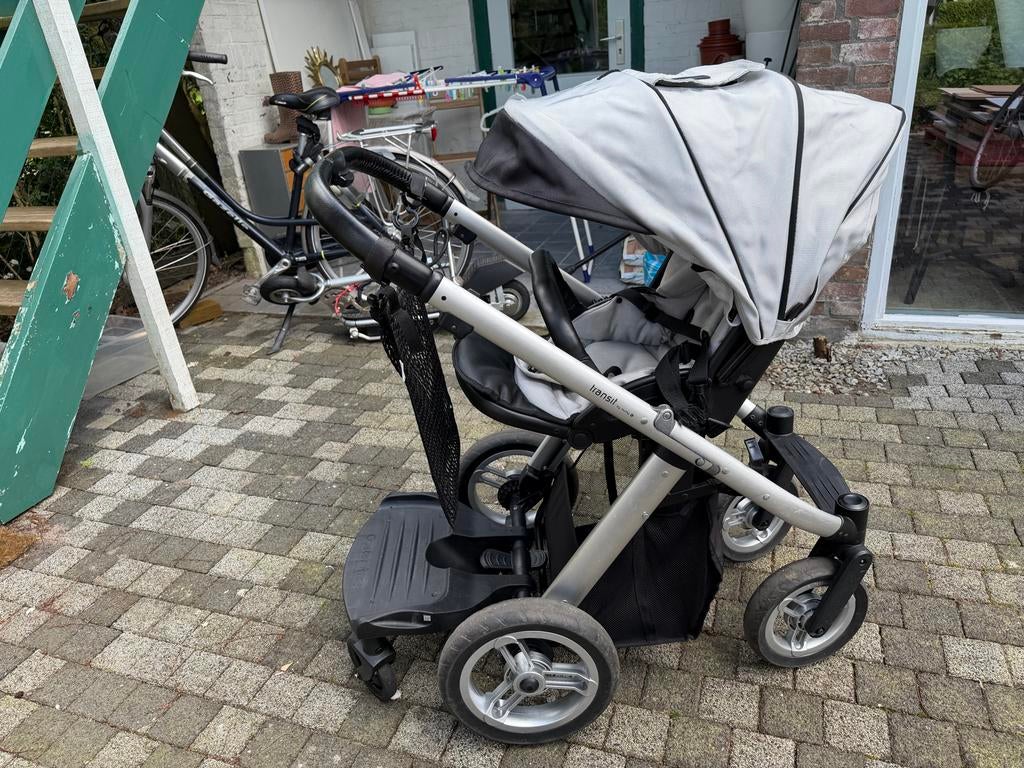 Mutsy Transit kinderwagen met reiswieg, zitje en voetenzak, Ophalen, Gebruikt, Combiwagen, Met reiswieg