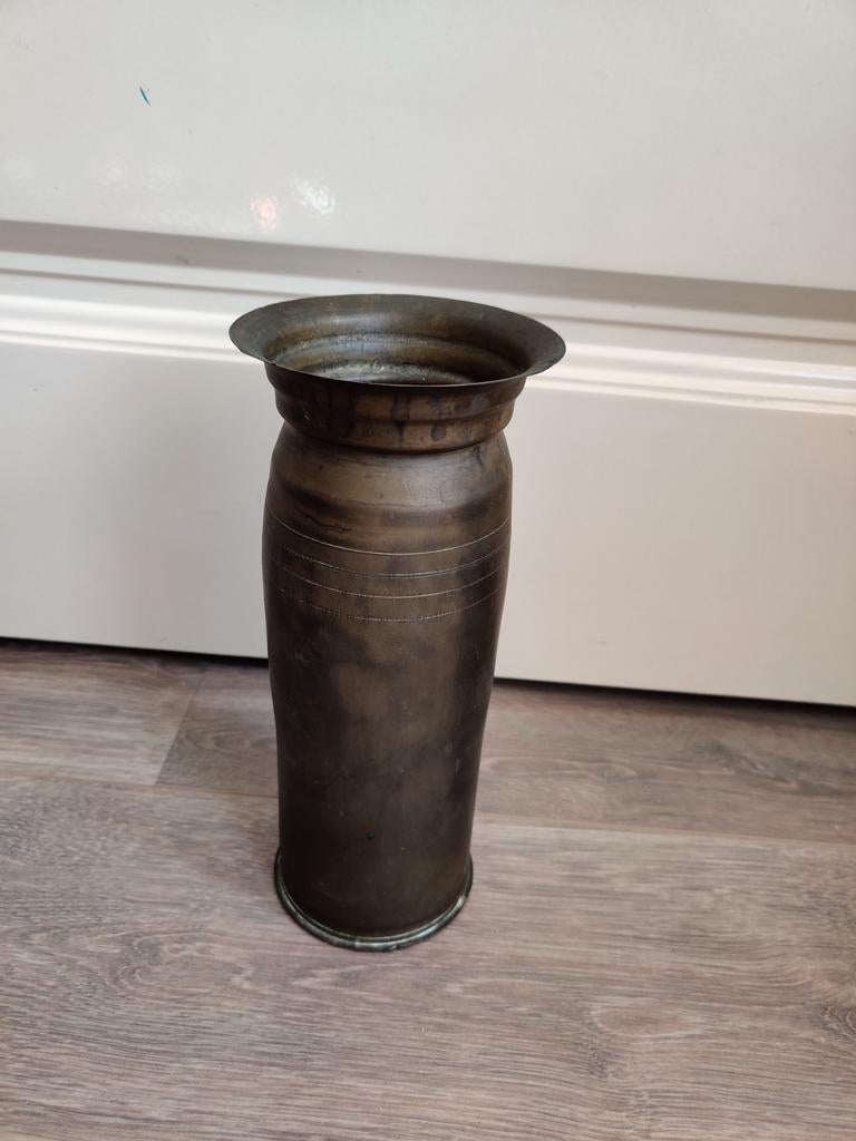 75mm trench art m18 Sherman huls uit 1943, Verzamelen, Verzenden, Engeland, Hulzen of Bodemvondsten