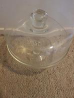 Glazen schaal (stolp) om koekjes e.d. in te bewaren ., Ophalen, Zo goed als nieuw