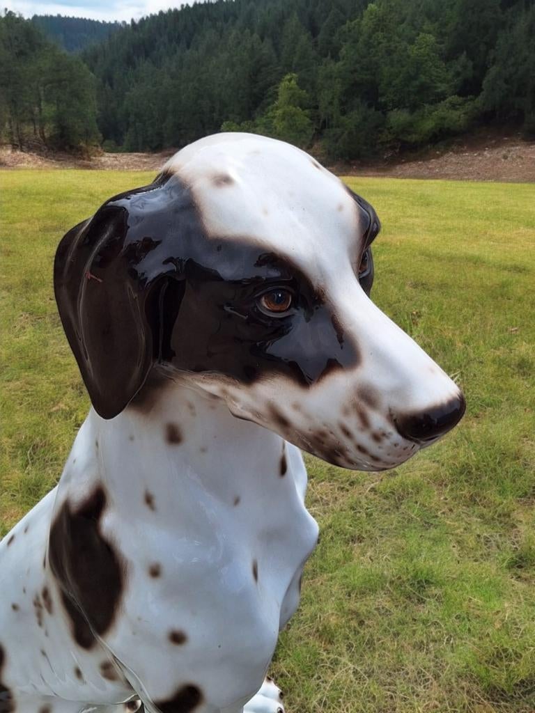 Handmade midcentury porseleinen beeld, Italy Pointer hond., Antiek en Kunst, Antiek | Porselein, Ophalen