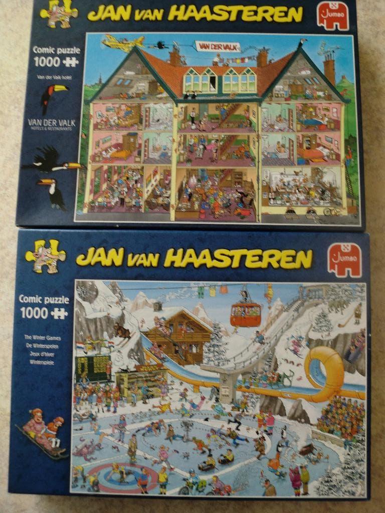 2 x Jan v. Haasteren samen €15,00, Ophalen, 500 t/m 1500 stukjes, Gebruikt