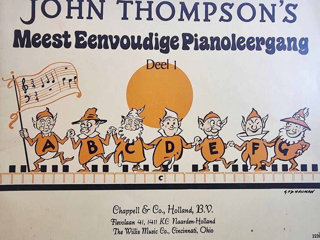 John Thompson's Meest Eenvoudige Pianoleergang Deel 1, Gebruikt, Les of Cursus, Ophalen of Verzenden, Piano