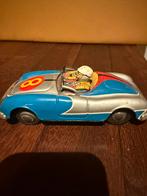 Vintage blikken raceauto met coureur - Jaren '50 speelgoed, Overige merken, Gebruikt, Auto, 1:32 tot 1:50