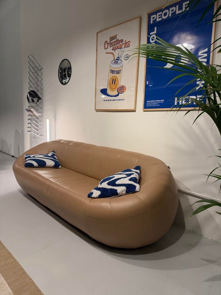 Deadgood Design Bank - Beige - Zo Goed Als Nieuw, Ophalen, 75 tot 100 cm, Zo goed als nieuw, Rechte bank