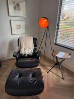 Mooie driepoot staande lamp met oranje binnenkant, Ophalen, Zo goed als nieuw, Metaal, 150 tot 200 cm