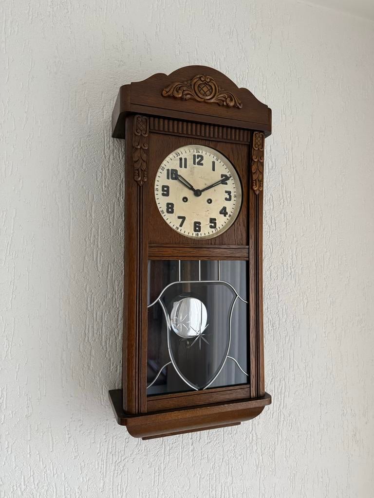 Antieke Junghans Regulator Wandklok - Vroege 20e Eeuw, Ophalen
