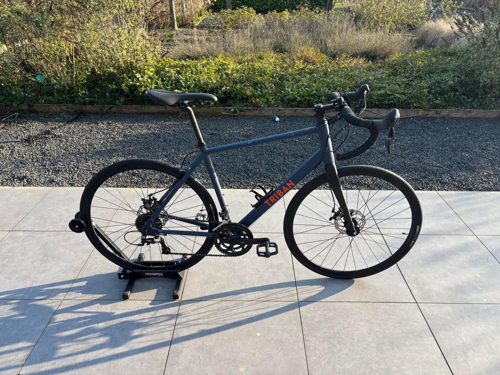 Triban RC 120 Racefiets met Carbon Voorvork en Schijfremmen, Fietsen en Brommers, Fietsen | Racefietsen, 28 inch, Gebruikt, Aluminium