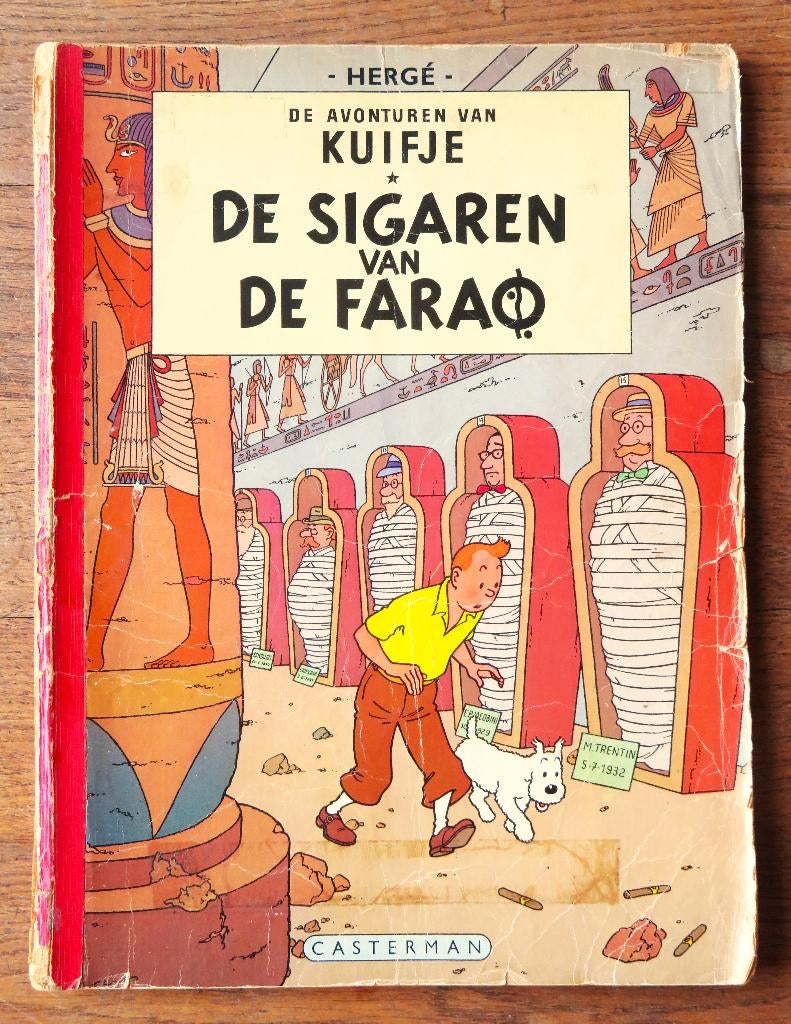 Kuifje: De sigaren van de Farao ( uitgave 1967, linnen rug ), Boeken, Stripboeken, Eén stripboek, Ophalen of Verzenden, Gelezen
