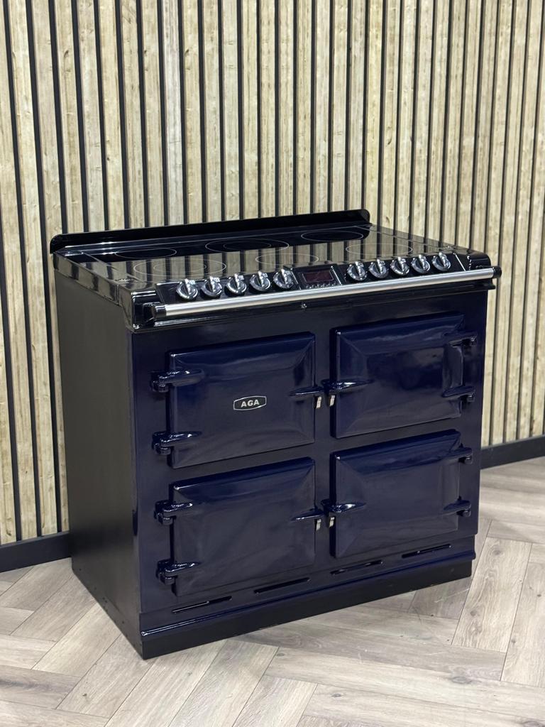 AGA Six Four 100cm Keramisch Fornuis + Volledig Elektrisch, Warmhoudplaat, 60 cm of meer, Ophalen of Verzenden, Zo goed als nieuw