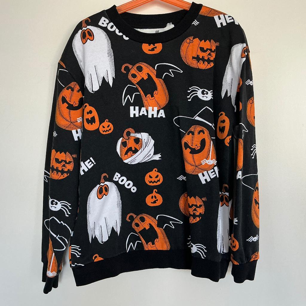 H&M trui Halloween maat 134 / 140, Kinderen en Baby's, Kinderkleding | Maat 134, Ophalen, Trui of Vest, H&M, Zo goed als nieuw