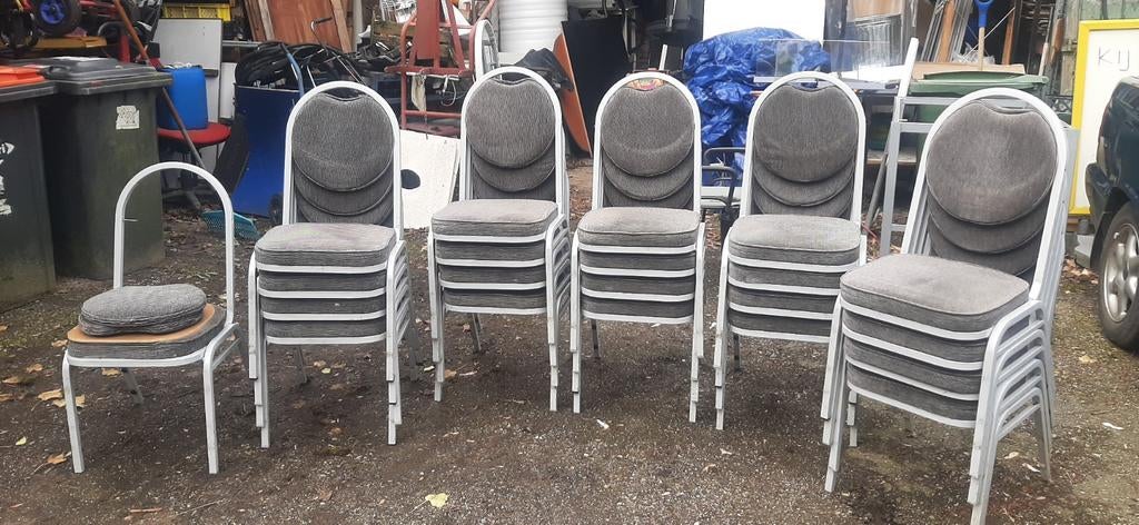 25x stoel gestoffeerd, Ophalen, Blauw, Vijf, Zes of meer stoelen