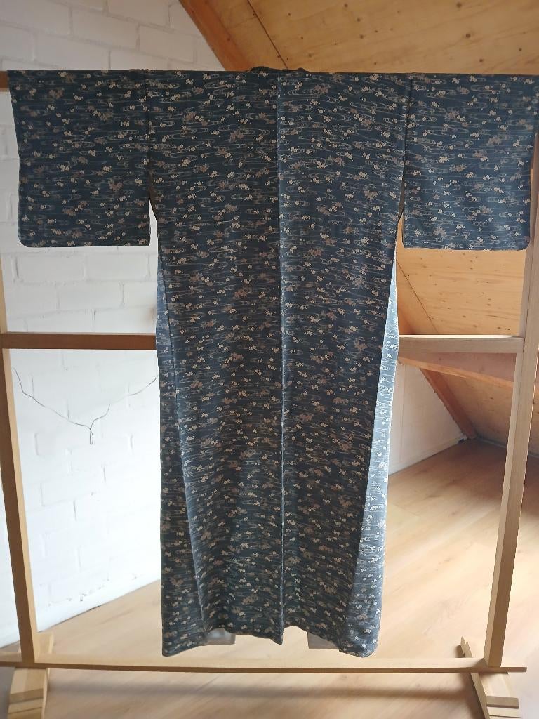 Traditionele Japanse Kimono green momiji ume, Ophalen of Verzenden