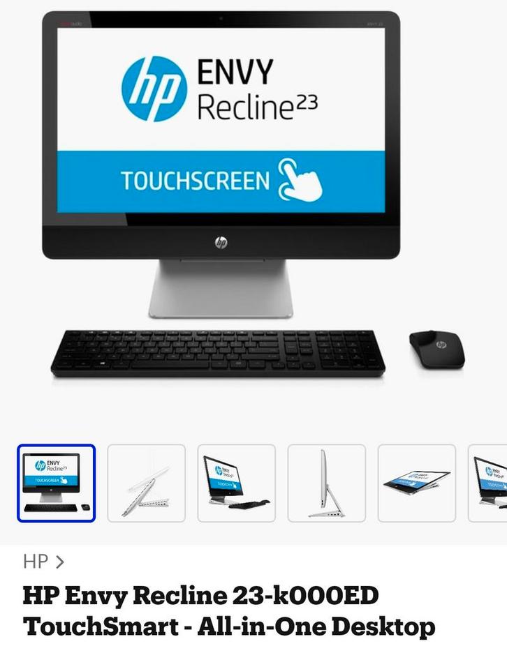 HP Envy Recline 23-k000ED TouchSmart All-in-One Desktop, Computers en Software, Desktop Pc's, Gebruikt, 2 tot 3 Ghz, HDD, 8 GB