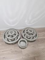 Mooie set 3 plafondlampen 2x65cm met afstandsbediening, Ophalen of Verzenden, Glas of Kopje