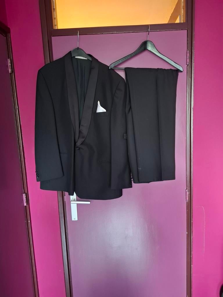 Angelo Litrico zwart pak. Maat 656, Kleding | Heren, Kostuums en Colberts, Ophalen, Gedragen, Zwart, Angelo Litrico