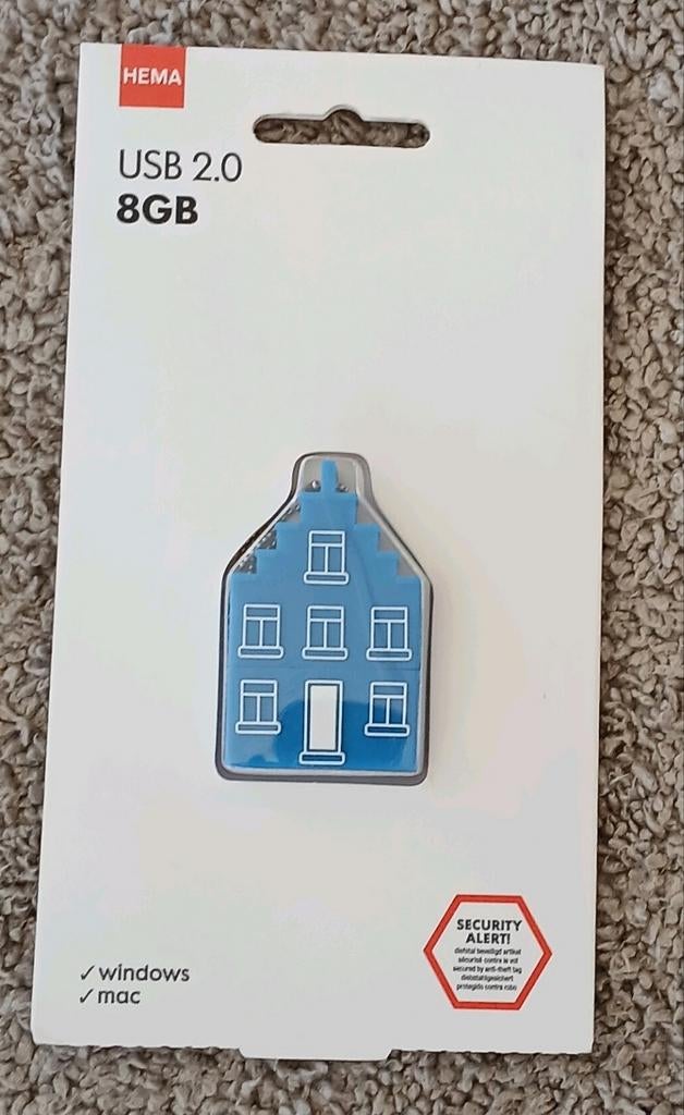 USB flashcard "huisje" 8GB, Ophalen of Verzenden, Nieuw, Hema, 8 GB