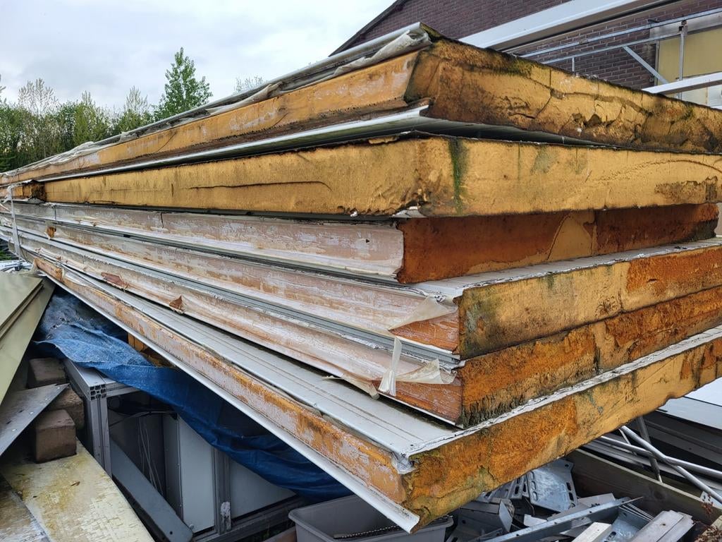 Gebruikte sandwichpanelen voor isolatie, Dakisolatie, Gebruikt, Ophalen of Verzenden, Hardschuim (Pir)