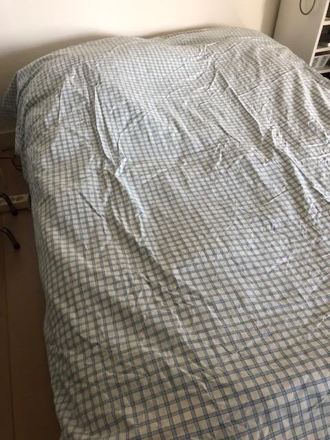 2 persoons dekbedovertrek 2.15 x 2.30, Gebruikt, Blauw, Dekbedovertrek, Tweepersoons