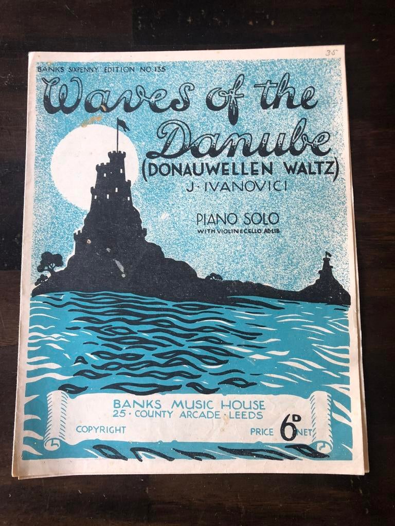 Bladmuziek Donauwellen Waltz van Ivanovici piano viool cello, Muziek en Instrumenten, Bladmuziek, Klassiek, Ophalen of Verzenden