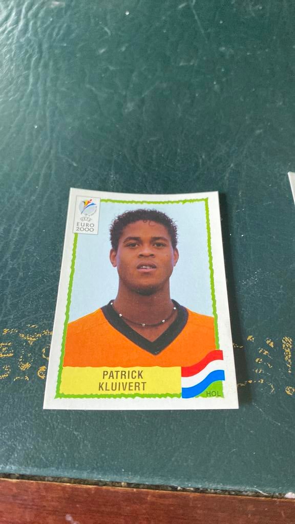 Panini euro 2000 kluivert, Ophalen of Verzenden, Zo goed als nieuw, Buitenlandse clubs, Poster, Plaatje of Sticker