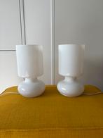 Ikea vintage witte Lykta tafellampen, Ophalen of Verzenden, Zo goed als nieuw, Glas, Minder dan 50 cm