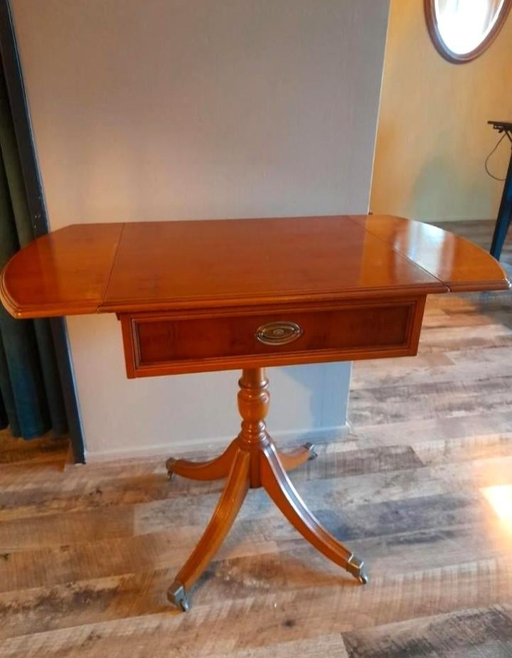 bijzettafel taxus met lade en uitklapbare, Ophalen of Verzenden