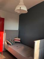 1 persoons bed, hout, licht grijs, Ophalen, Gebruikt, 90 cm, Eenpersoons