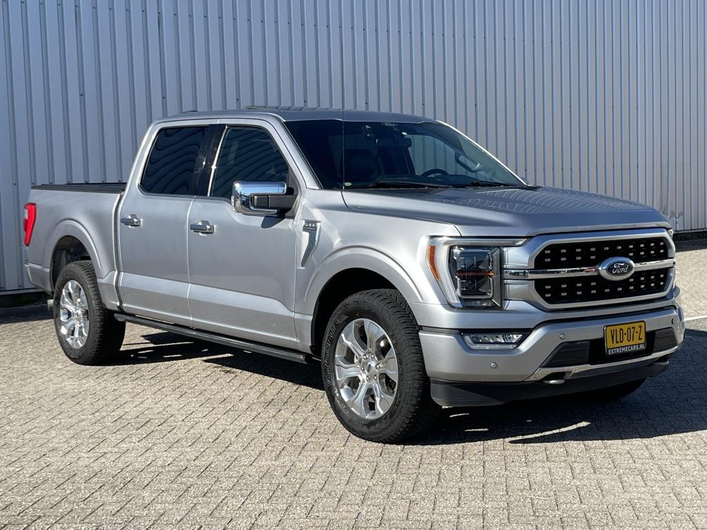Ford Ford f150 Platinum 4x4 Crew Cab (bj 2021, automaat), Auto's, Automaat, 2378 kg, Metallic lak, Gebruikt