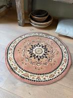 Rond Perzisch tapijtje - Hoffz stijl - 75cm, Beige, Rond, Zo goed als nieuw, 50 tot 100 cm