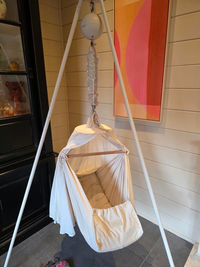 Moonboon Babyschommel + accesoires als NIEUW!, Kinderen en Baby's, Babywiegjes en Ledikanten, Zo goed als nieuw, Ledikant, Ophalen