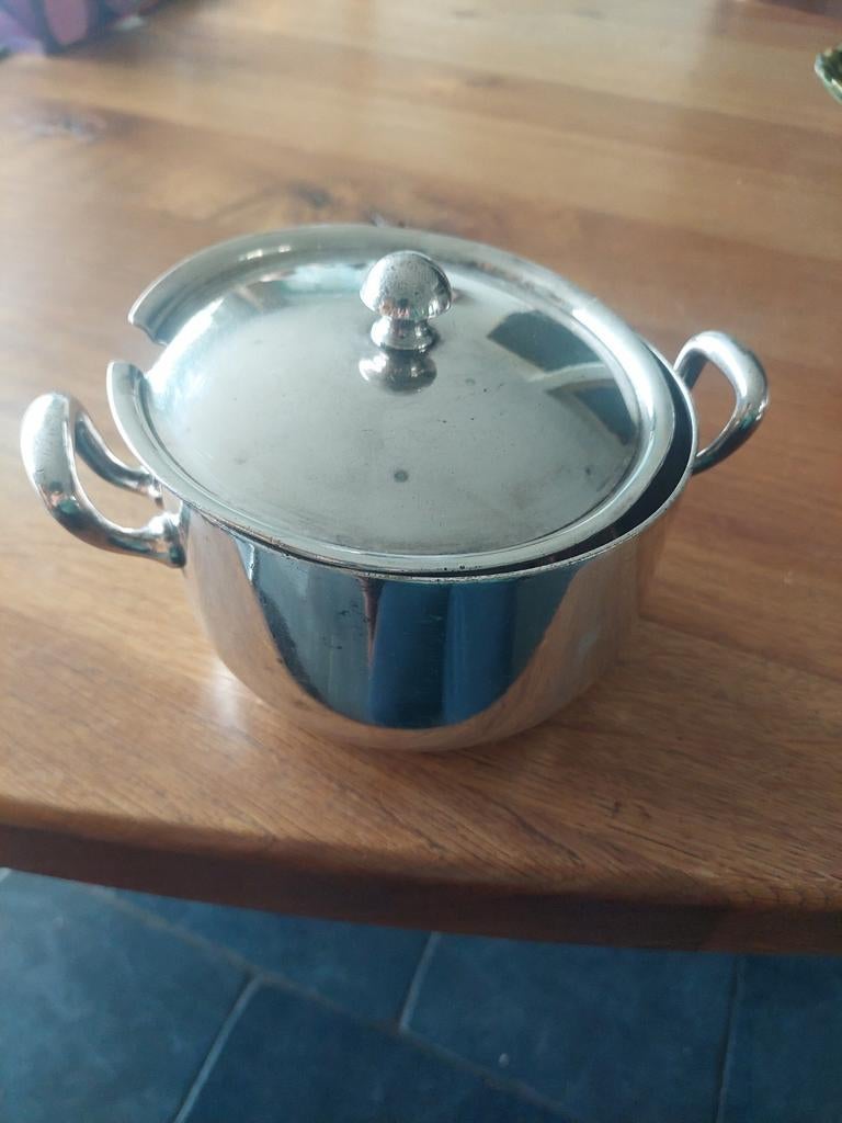 Vintage zilverkleurig pannetje 100cl Wellner 21, Antiek en Kunst, Ophalen of Verzenden