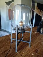 Stijlvolle design tafellamp met glazen bol, Ophalen, Zo goed als nieuw, Glas, Minder dan 50 cm