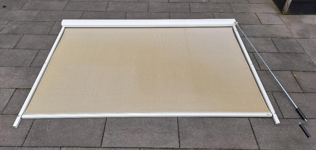 Screen van Verano in witte kast breed 217,5 cm / hoog 154, Tuin en Terras, Ophalen, Gebruikt, Minder dan 250 cm, 150 tot 300 cm