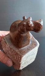 Art Deco Beeld – Nijlpaard in Steen Mooi veelbelovend beeld, Ophalen of Verzenden