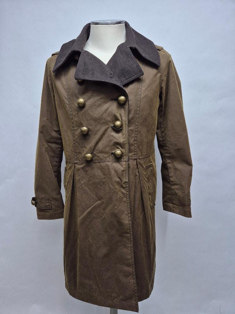 Barbour dames wax jas, Trenchcoat, maat 40 Top!, Maat 38/40 (M), Barbour, Bruin, Ophalen of Verzenden