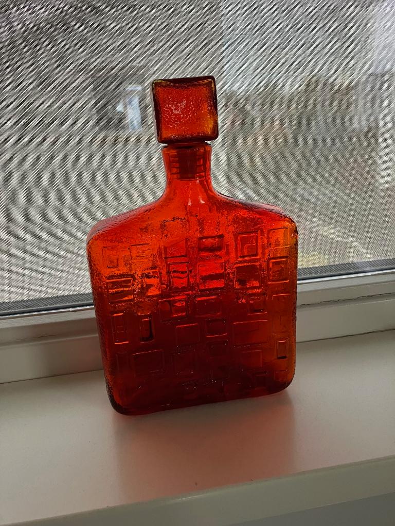 Leuke glazen karaf Empoli (retro, vintage design), Ophalen of Verzenden