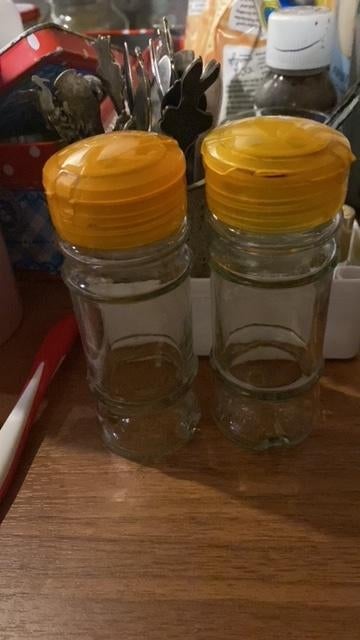 3+1 diverse lege kruidenpotjes, Ophalen of Verzenden, Gebruikt