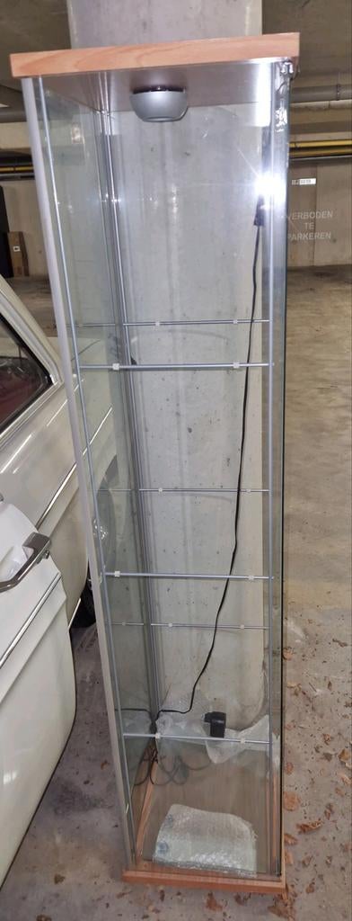 Vitrinekast mooi glas, Ophalen, Met plank(en), Glas, 50 tot 100 cm