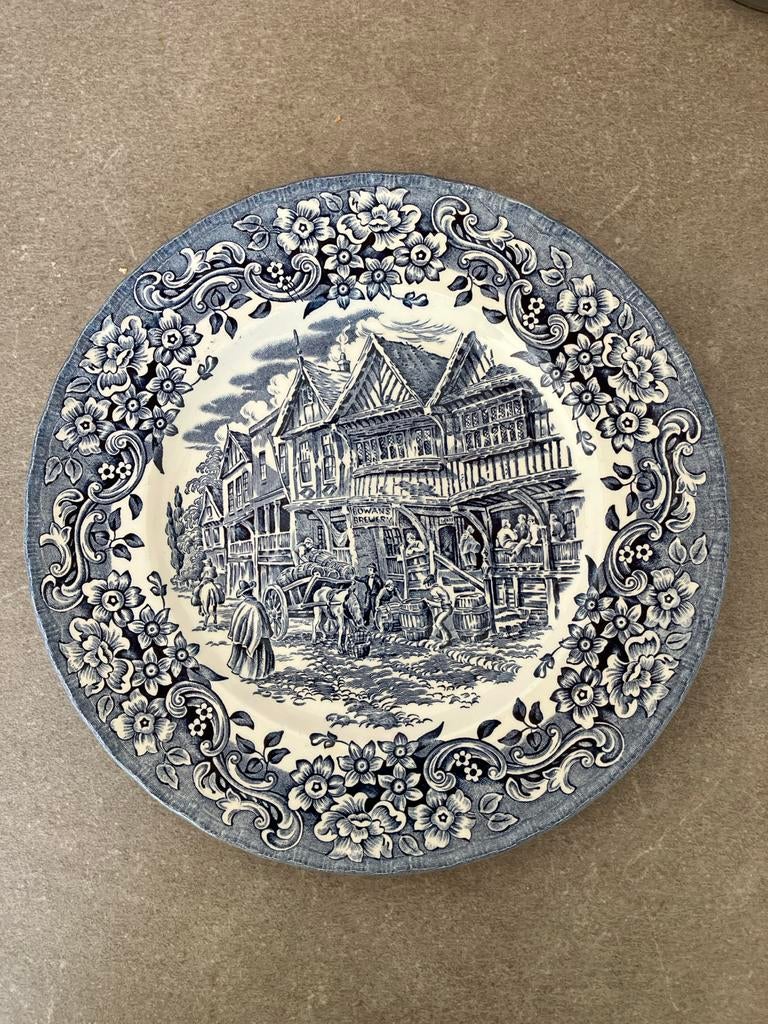 Vintage Royal Tudor Ware 17th Century Engeland bord, Ophalen