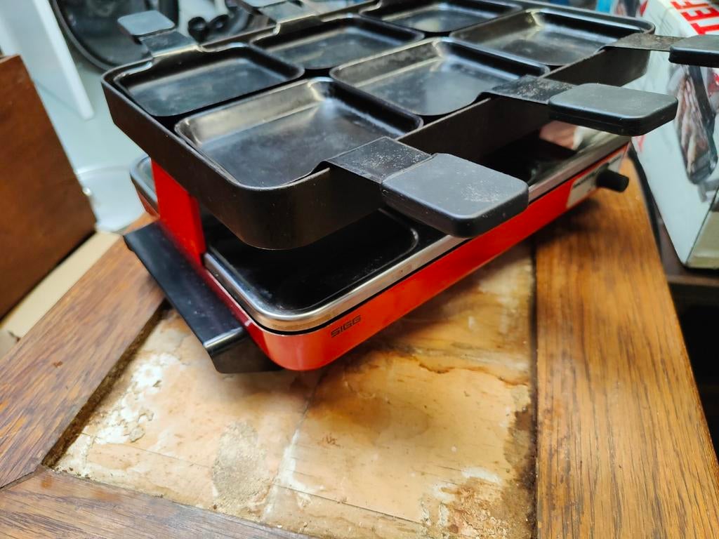 SIGG Raclette & Grill Gourmetstel - 6 personen vintage, Ophalen of Verzenden, Gebruikt, 4 t/m 7 personen
