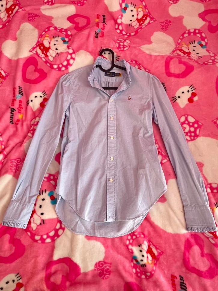 Blouse - Polo Ralph Lauren, Kleding | Dames, Blouses en Tunieken, Zo goed als nieuw, Maat 34 (XS) of kleiner, Blauw, Ophalen of Verzenden