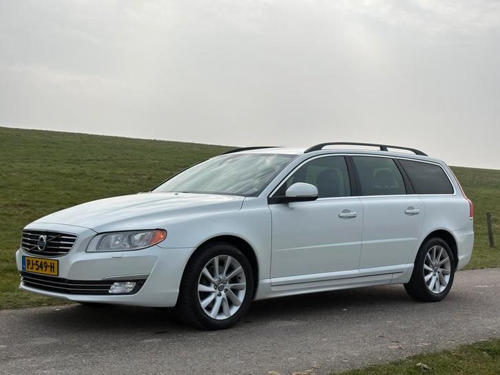 Volvo V70 D4 Aut6 2014 Wit | 5 Cillinder! | Luxe | 2de eig!, Auto's, Volvo, Bedrijf, Te koop, V70, ABS, Adaptieve lichten, Airbags