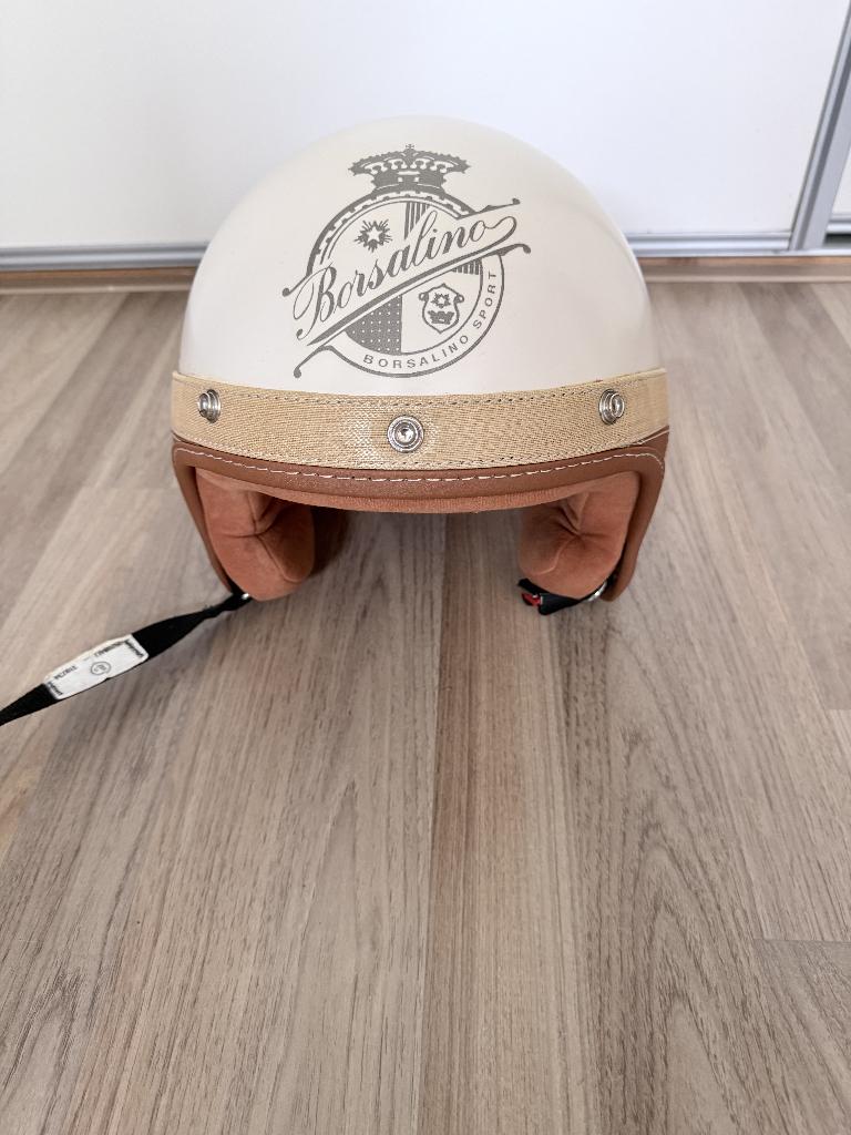 Bromfiets helm Borsalino Sport, Fietsen en Brommers, Brommerhelmen, Ophalen of Verzenden, Zo goed als nieuw, Large, Overige merken