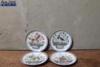 Set van vier Hutschenreuther wandbordjes met vogels -Maanden, Gebruikt, Ophalen of Verzenden, Bord(en), Overige stijlen