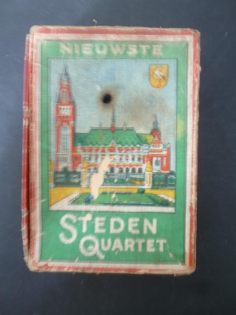 Kwartet. Steden kwartet. (1938), Verzamelen, Speelkaarten, Jokers en Kwartetten, Verzenden, Gebruikt, Kwartet(ten)