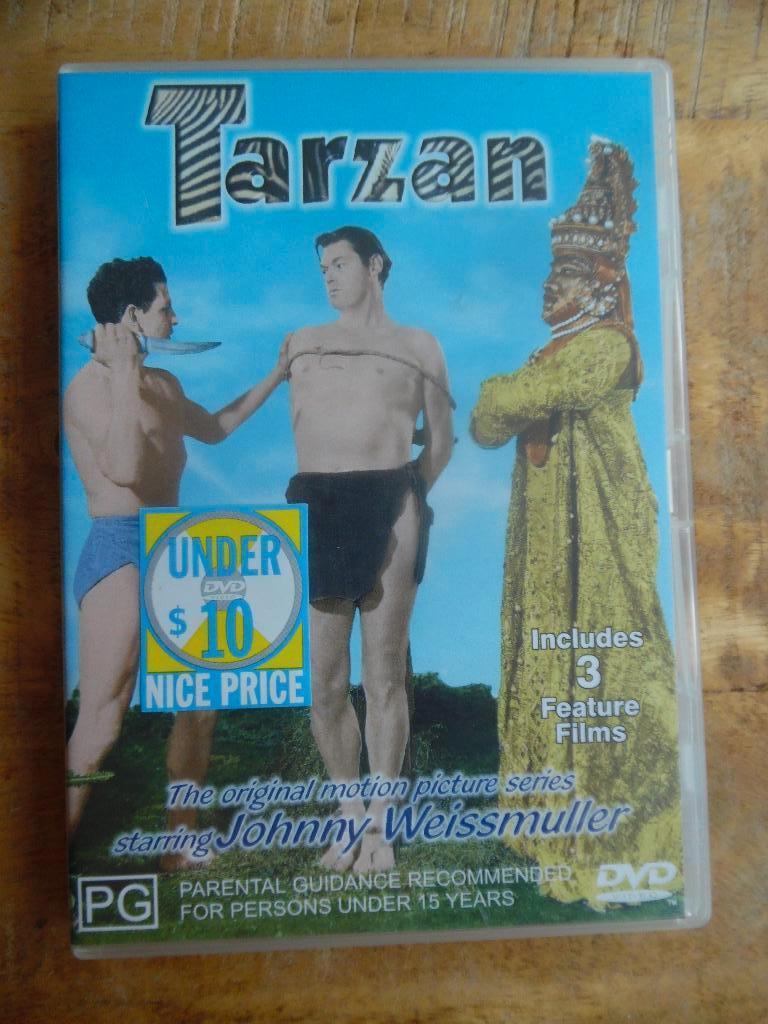 AVONTUUR SPEKTAKEL - TARZAN - JOHNNY WEISSMULLER - 3 FILMS, Alle leeftijden, Verzenden, Gebruikt, Overige gebieden