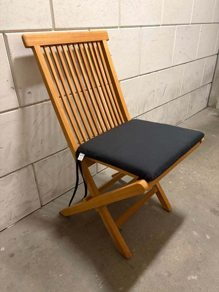 ***PERFECTE STAAT*** Hartman inklapbare tuinstoel met kussen, Ophalen, Zo goed als nieuw, Hout, Inklapbaar