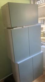 3 keukenkast - bleek grijsgroen, Huis en Inrichting, Keuken | Keukenelementen, Ophalen, Gebruikt, 150 tot 200 cm, 25 tot 50 cm